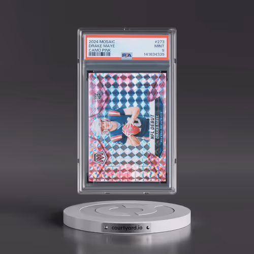 2024 Panini Mosaic #273 Drake Maye - Camo Pink (PSA 9 MINT)