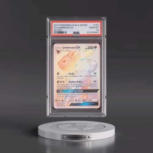 2017 Pokémon Sun & Moon #154 Umbreon GX - Holo Full Art Secret (PSA 10 GEM MINT)
