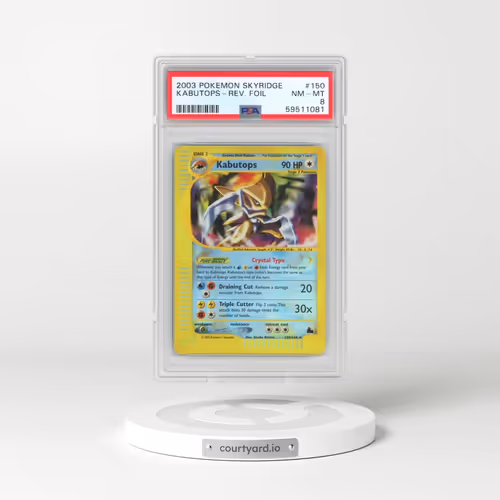 2003 Pokémon Skyridge #150 Kabutops - Reverse Foil (PSA 8 NM-MT)