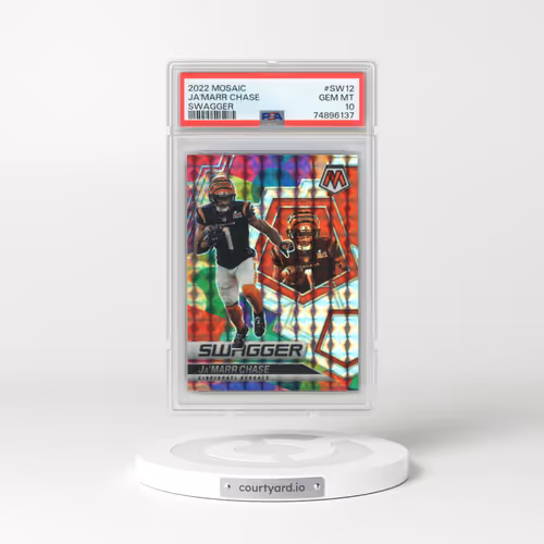2022 Panini Mosaic Swagger #SW12 JA'Marr Chase (PSA 10 GEM MINT)