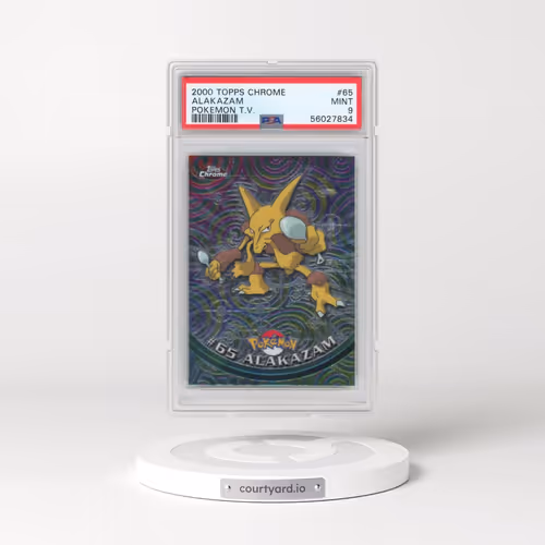 2000 Topps Chrome Pokémon T.V. #65 Alakazam (PSA 9 MINT)