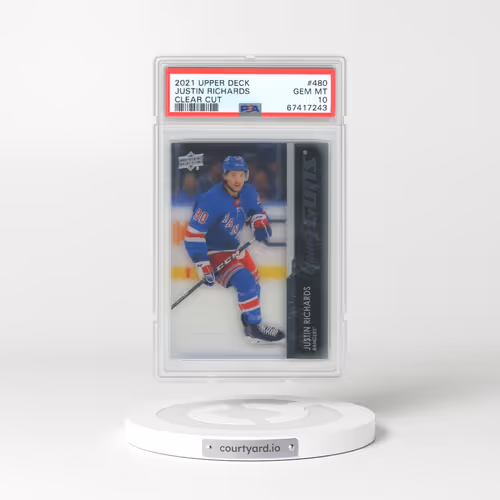 2021-2022 Upper Deck #480 Justin Richards - Clear Cut (PSA 10 GEM MINT)