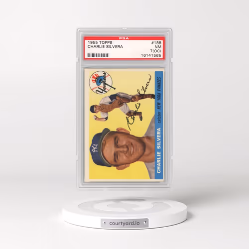 1955 Topps #188 Charlie Silvera (PSA 7 NM)