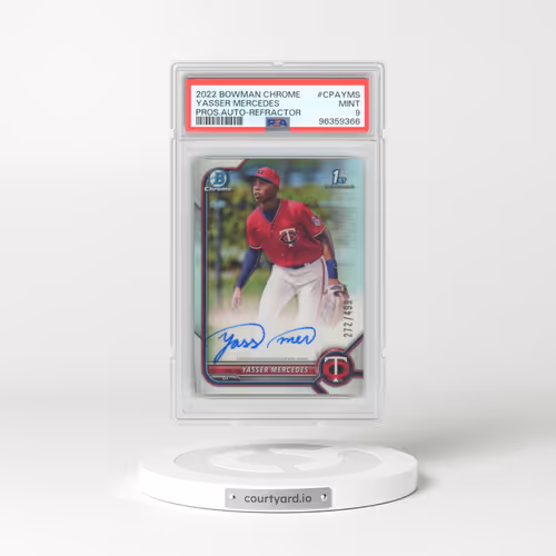 2022 Bowman Chrome Prospect Autographs #CPAYMS Yasser Mercedes - Refractor (PSA 9 MINT)