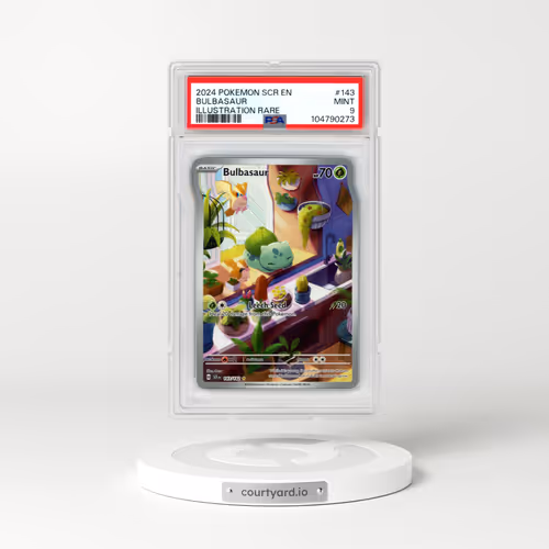 2024 Pokémon Scr EN-Stellar Crown #143 Bulbasaur - Illustration Rare (PSA 9 MINT)