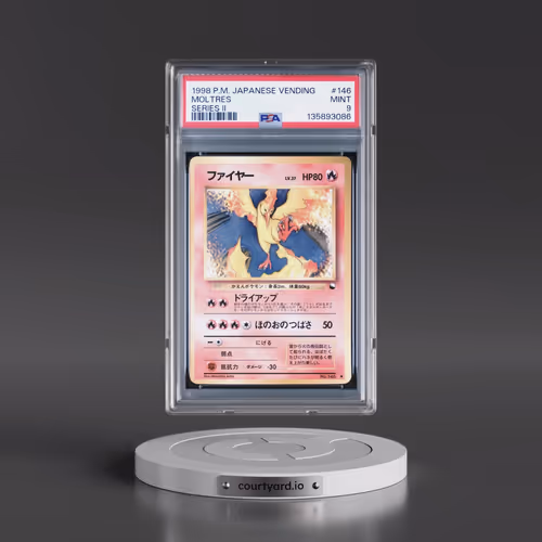 1998 Pokémon Vending #146 Moltres - Series II (PSA 9 MINT)