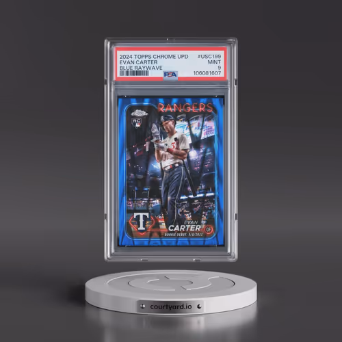 2024 Topps Chrome Update #USC199 Evan Carter - Blue Raywave (PSA 9 MINT)
