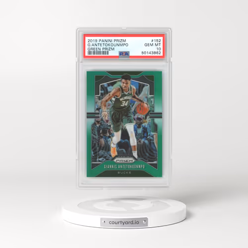 2019 Panini Prizm #152 Giannis Antetokounmpo - Green Prizm (PSA 10 GEM MINT)
