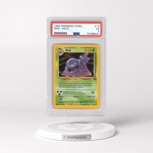 1999 Pokémon Fossil #13 Muk - Holo (PSA 5 EX)
