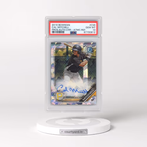 2019 Bowman Prospect Autographs Chrome #CMI Cal Mitchell - Atomic Refractor (PSA 10 GEM MINT)