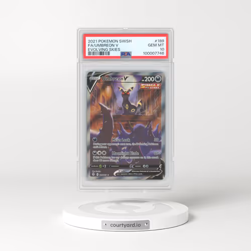 2021 Pokémon Sword & Shield Evolving Skies #189 Umbreon V - Holo Full Art (PSA 10 GEM MINT)