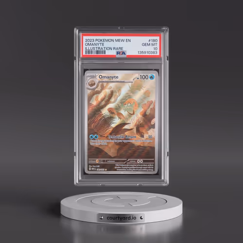2023 Pokémon Mew EN-151 #180 Omanyte - Illustration Rare (PSA 10 GEM MINT)