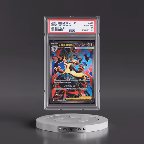 2025 Pokémon M1l-Mega Brave #078 Mega Lucario EX - Holo Super Rare (PSA 10 GEM MINT)