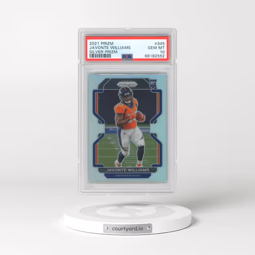 2021 Panini Prizm #345 Javonte Williams - Silver Prizm (PSA 10 GEM MINT)