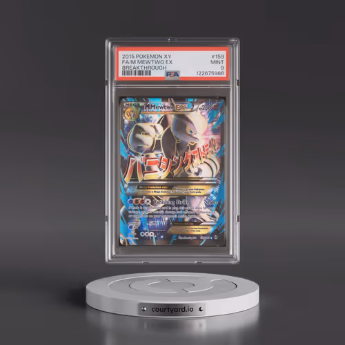 2015 Pokémon XY Breakthrough #159 M Mewtwo EX - Holo Full Art (PSA 9 MINT)