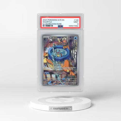 2024 Pokémon Scr EN-Stellar Crown #148 Squirtle - Illustration Rare (PSA 9 MINT)