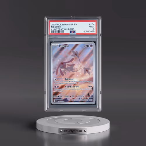 2024 Pokémon Ssp EN-Surging Sparks #204 Mesprit - Illustration Rare (PSA 9 MINT)
