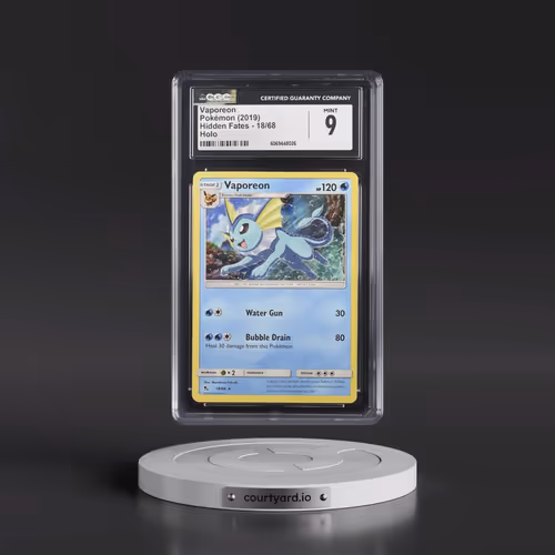 2019 Hidden Fates #18/68 Vaporeon - Holo (CGC 9 MINT)