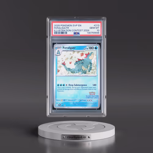 2025 Pokémon Svp EN-SV Black Star Promo #213 Feraligatr - Illustration Contest 2024 (PSA 10 GEM MINT