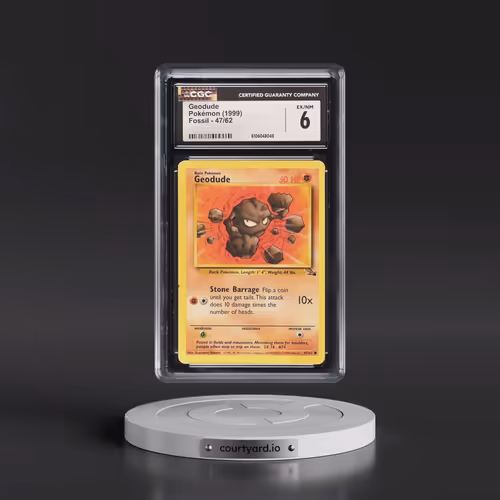 1999 Fossil #47/62 Geodude (CGC 6 EX-NM)