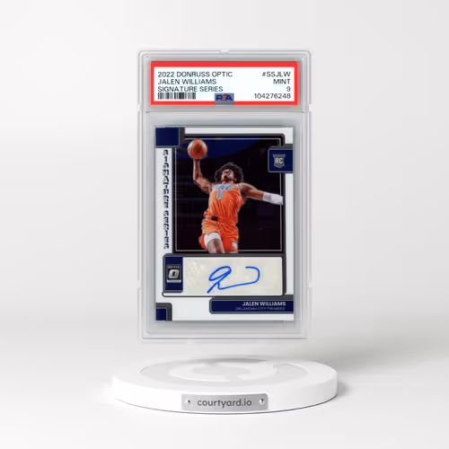 2022 Panini Donruss Optic Signature Series #SSJLW Jalen Williams (PSA 9 MINT)