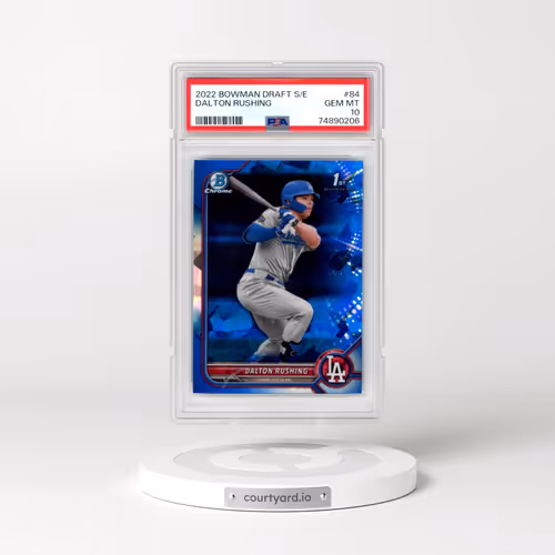 2022 Bowman Draft Chrome Sapphire Edition #BDC84 Dalton Rushing (PSA 10 GEM MINT)
