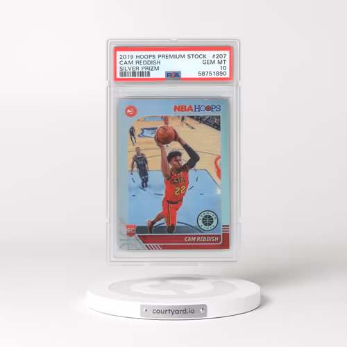 2019 Panini Hoops Premium Stock #207 Cam Reddish - Silver Prizm (PSA 10 GEM MINT)