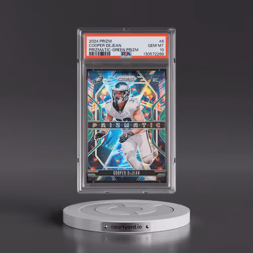 2024 Panini Prizm Prizmatic #6 Cooper Dejean - Green Prizm (PSA 10 GEM MINT)