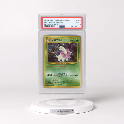 2000 Pokémon Neo #154 Meganium - Holo Premium File (PSA 9 MINT)