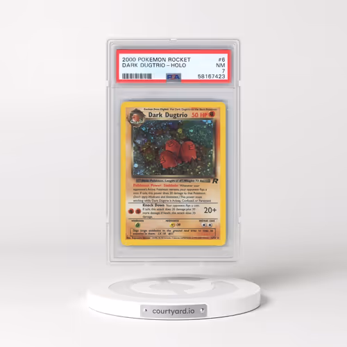 2000 Pokémon Rocket #6 Dark Dugtrio - Holo (PSA 7 NM)