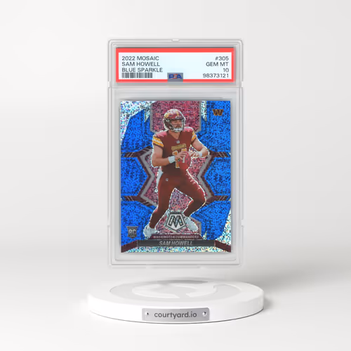 2022 Panini Mosaic #305 Sam Howell - Blue Sparkle (PSA 10 GEM MINT)