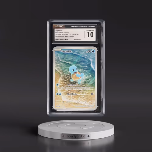 2023 Scarlet & Violet 151 - MEW EN #170/165 Squirtle - Illustration Rare Holo (CGC 10 GEM MINT)