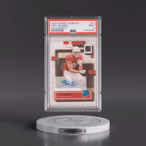 2022 Panini Clearly Donruss #87 Trey Mcbride - Autograph (PSA 9 MINT)