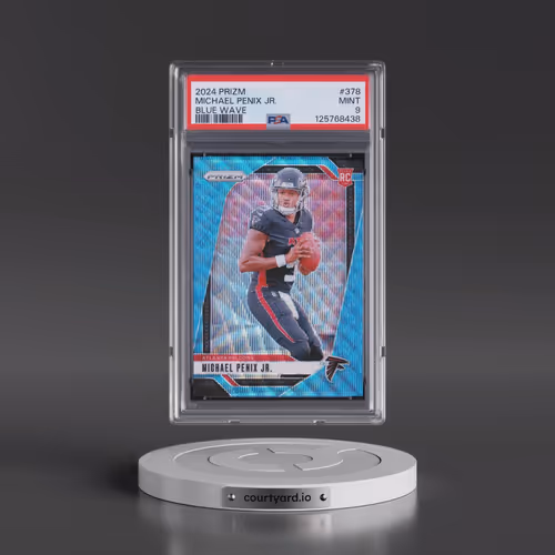 2024 Panini Prizm #378 Michael Penix Jr. - Blue Wave (PSA 9 MINT)