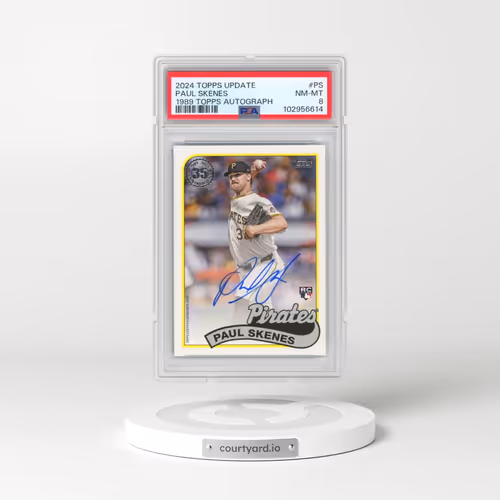 2024 Topps Update 1989 Topps Baseball Autographs #PS Paul Skenes (PSA 8 NM-MT)