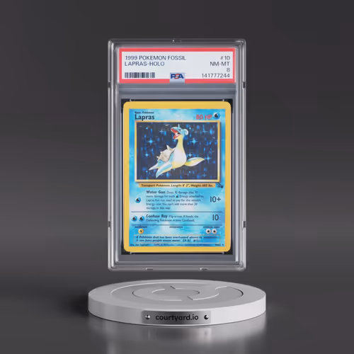 1999 Pokémon Fossil #10 Lapras - Holo (PSA 8 NM-MT)