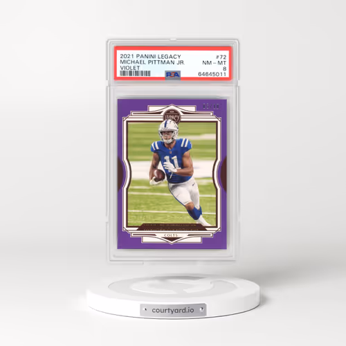 2021 Panini Legacy #72 Michael Pittman Jr. - Violet (PSA 8 NM-MT)