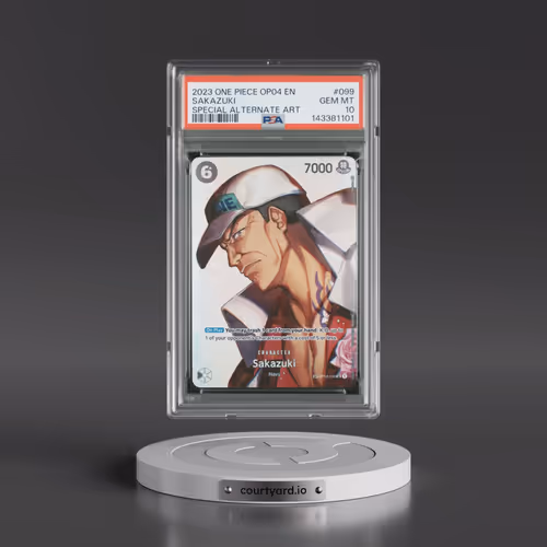 2023 One Piece OP04-Kingdoms of Intrigue #099 Sakazuki - Special Alternate Art (PSA 10 GEM MINT)
