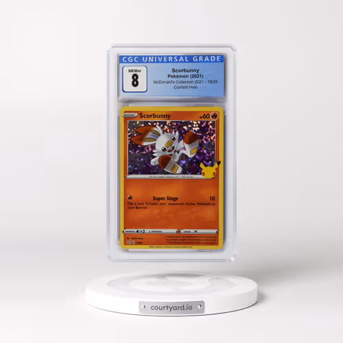 2021 McDonald's Collection 2021 #16/25 Scorbunny - Confetti Holo (CGC 8 NM-MT)