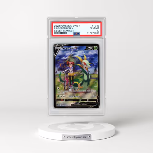 2022 Pokémon Sword & Shield Silver Tempest #TG13 Serperior V - Holo Full Art (PSA 10 GEM MINT)
