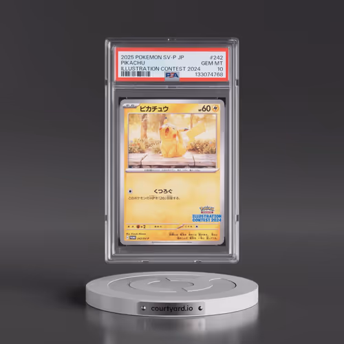 2025 Pokémon SV-P Promo #242 Pikachu - Illustration Contest 2024 (PSA 10 GEM MINT)
