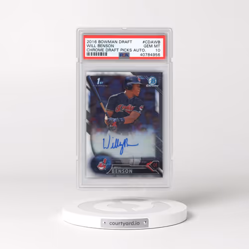 2016 Bowman Draft Chrome Draft Picks Autographs #CDAWB Will Benson (PSA 10 GEM MINT)