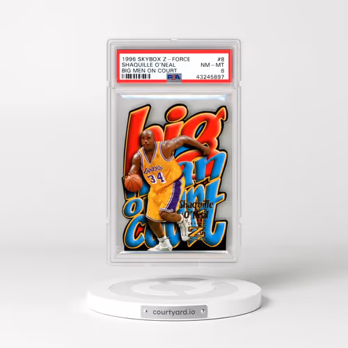 1996 Skybox Z-Force Big Men on Court #8 Shaquille O'Neal (PSA 8 NM-MT)