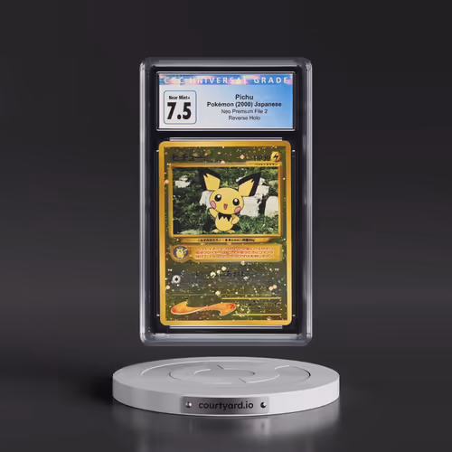 2000 Neo Premium File 2 Pichu - Reverse Holo No Rarity (CGC 7.5 NM+)