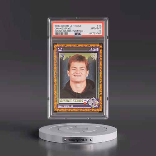 2024 Panini Score-A-Treat Rising Stars #17 Drake Maye - Pumpkin (PSA 10 GEM MINT)