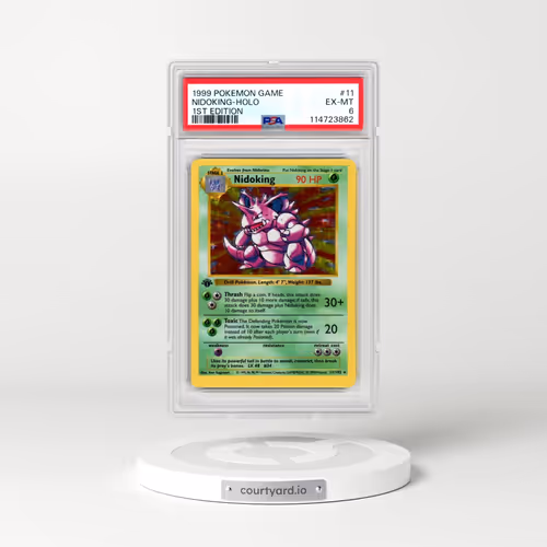 1999 Pokémon Game #11 Nidoking - 1st Edition Holo (PSA 6 EX-MT)
