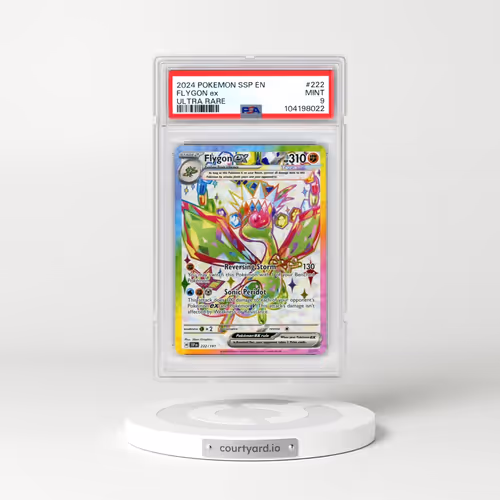 2024 Pokémon Ssp EN-Surging Sparks #222 Flygon EX - Holo Ultra Rare (PSA 9 MINT)