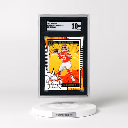 2024 Donruss #33 Patrick Mahomes II - Bomb Squad! (SGC 10 GEM MINT)