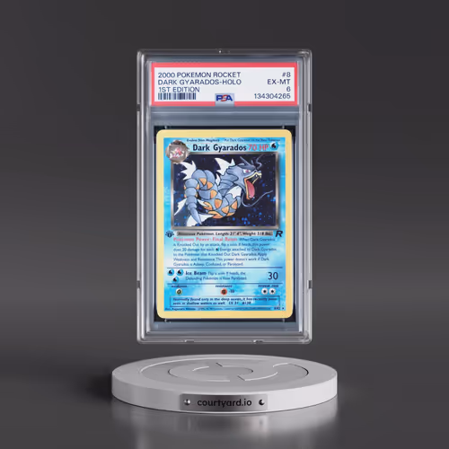 2000 Pokémon Rocket #8 Dark Gyarados - 1st Edition Holo (PSA 6 EX-MT)