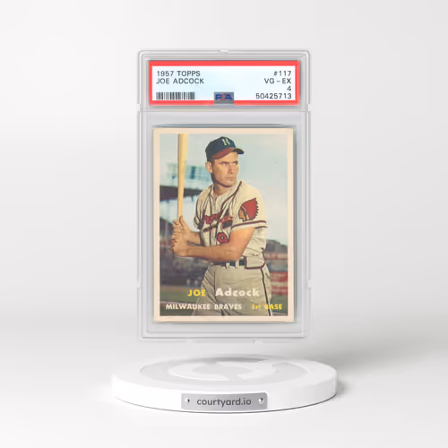 1957 Topps #117 Joe Adcock (PSA 4 VG-EX)